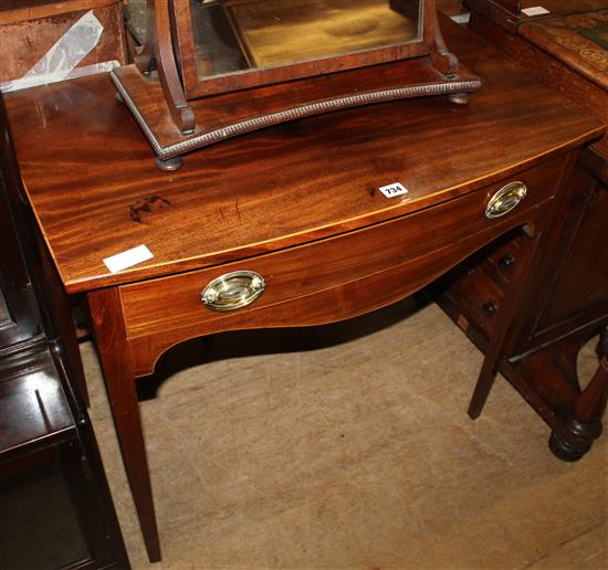 George III mahogany bowfront side table